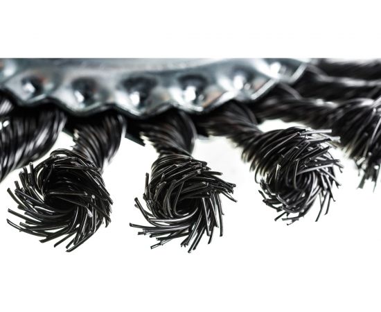 Щетка дисковая жгутовая 13-030 125 мм; 22,2 для УШМ, ворс витая сталь 0,50 EuroBrush EB-DST4 – изображение 6