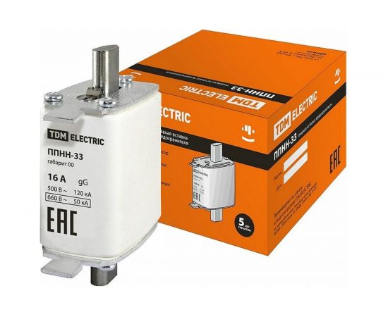 Плавкая вставка ППНН-33 TDM габ.00, 16А SQ0713-0001 