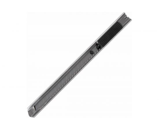 Канцелярский нож STAFF Manager 9 мм, усиленный, металлический корпус, автофиксатор, клип 237081 