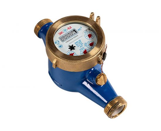Счетчик воды ЭКО-М ЭКОМЕРА-20М мокроходный с глицерин (Ду20, L190, включает КМЧ) Э-20М-190-СК 