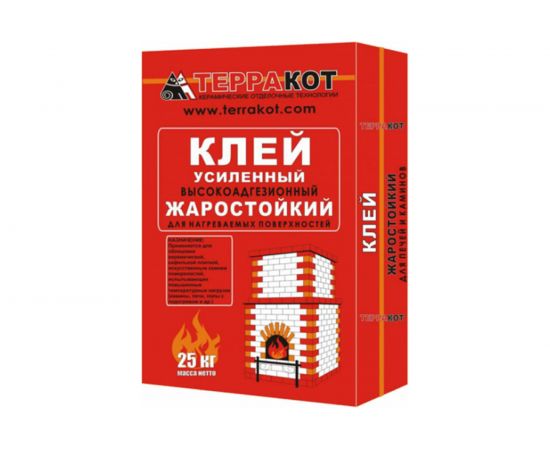 Жаростойкий клей Терракот усиленный, 25 кг А-124265 