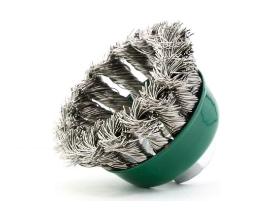 Щетка чашечная 9-021 65 мм, M14, ворс жгутовая нержавеющая сталь 0.50 мм для УШМ ОСБОРН FW-ASS1 