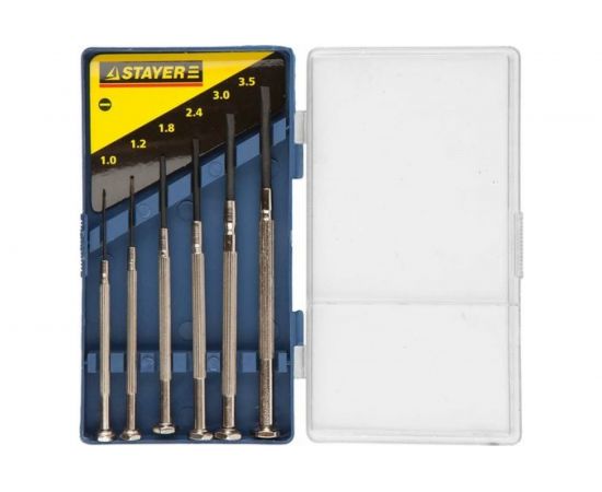 Часовые отвертки Stayer для особоточных работ 6 предметов 2560-H6_z02 