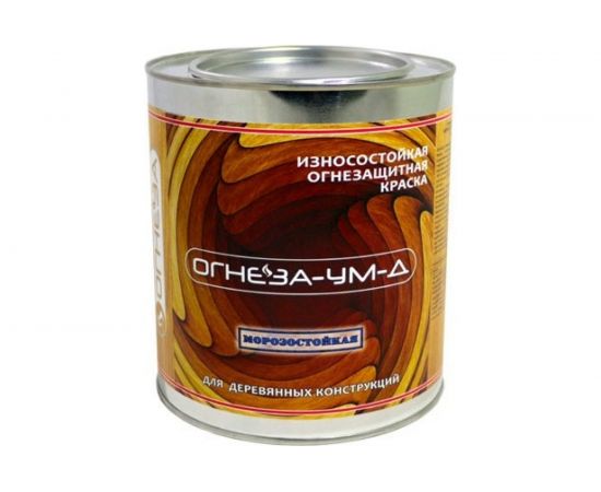 Огнезащитная вспучивающаяся краска для древесины ОГНЕЗА ОГНЕЗА-УМ-Д атмосферостойкая, ведро 3 кг, цвет серый 105053 