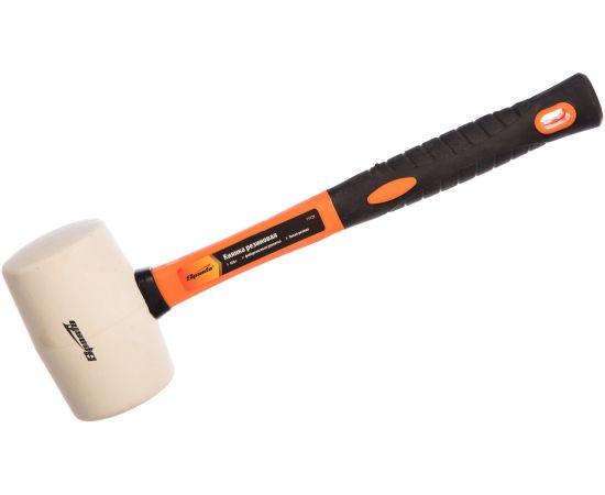 Резиновая киянка SPARTA 450 г, белая резина, фиберглассовая рукоятка 11129 