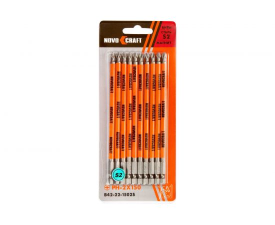 Биты в слайдере (10 шт; PH2; 150 мм; s2) Novocraft B42-22-1502S 