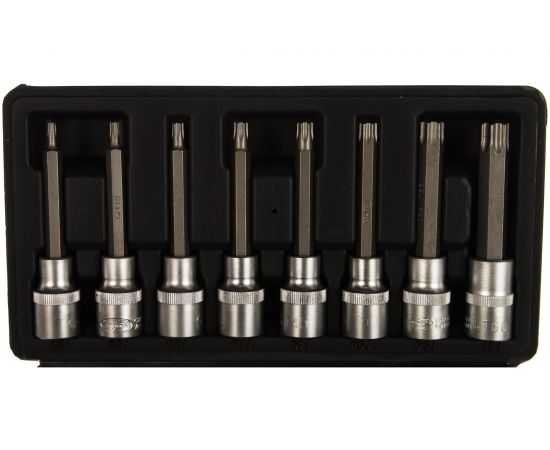 Набор головок DR1/2"", вставка TORX Т20-Т60, L=100 мм, 8 шт., в кейсе АвтоDело 39600 15000 