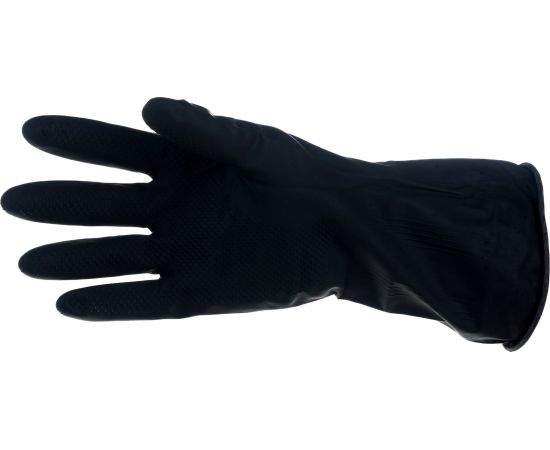 Хозяйственные латексные перчатки UNITRAUM черные, р. L/9 UN-WJID6009 