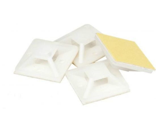 Монтажная самоклеящаяся база Navigator 25х25 белый NFP-25-100/WH 100шт 4670004710623 155904 