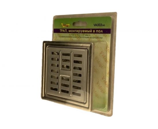 Трап Vidage 100х100 мм сухой затвор, с механическим клапаном 0910003 