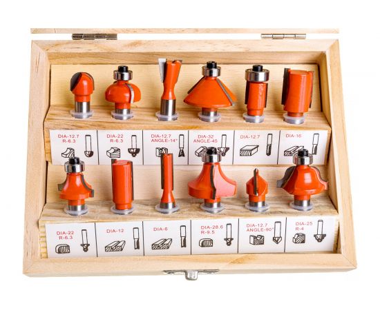 Набор фрез (12 шт; хвостовик 8 мм) Gigant G-0812 