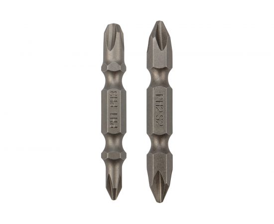 Набор бит двусторонних (2 шт; PH2/PH2; PH1/PH3; 50 мм; S2 сталь) KRANZ KR-92-0452 – изображение 2