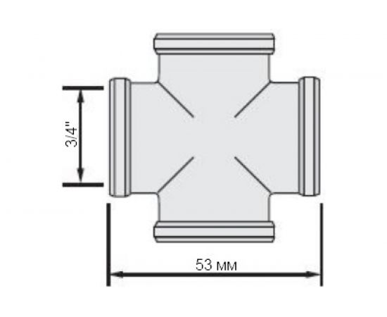 Прямая крестовина 3/4" Valtec VTr.760.N.0005 77482 – изображение 2