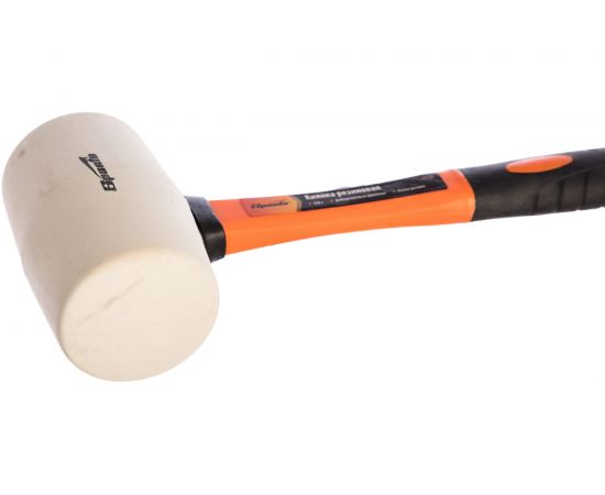 Резиновая киянка SPARTA 450 г, белая резина, фиберглассовая рукоятка 11129 – изображение 2