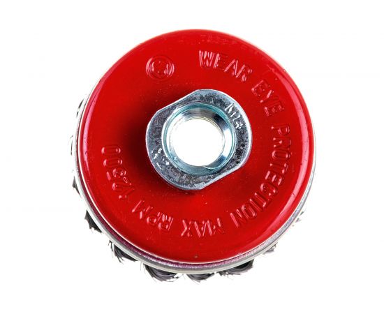 Щётка чашеобразная с кольцом, витая стальная проволока №131 (65 мм; М14) для УШМ Атака 26585 – изображение 2