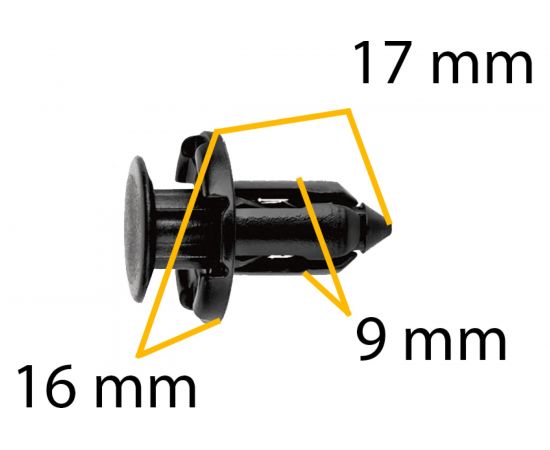 Автокрепеж для Acura Chrysler Honda Lexus Mitsubishi Toyota 10 шт TQ696D09, MR200300 КрепАвто 0832 – изображение 2