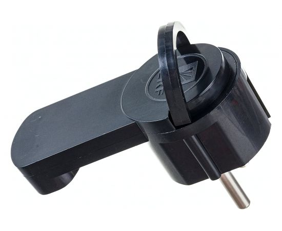 Угловая плоская вилка EKF с/з черная СТЕЛС 16А 250В PRO AVYF16-30-r – изображение 3