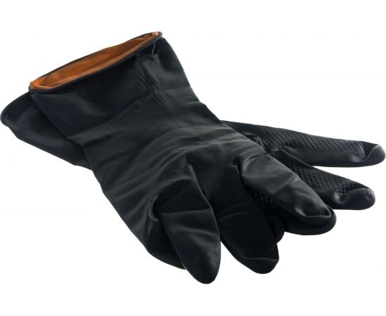 Хозяйственные латексные перчатки UNITRAUM черные, р. L/9 UN-WJID6009 – изображение 3