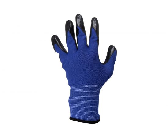 Хозяйственные перчатки с нитриловым покрытием Park EL-N126, размер 9/L, цвет синий/черный, 001058 – изображение 3
