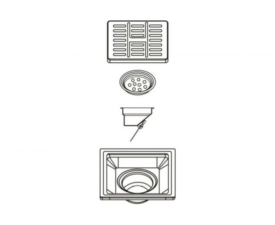 Трап Vidage 100х100 мм сухой затвор, с механическим клапаном 0910003 – изображение 3