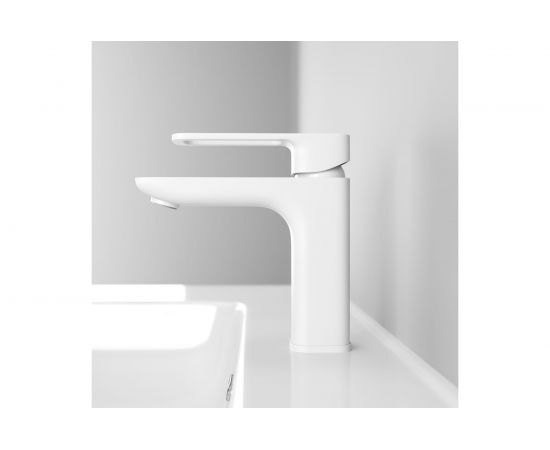 Смеситель для умывальника IDDIS белый матовый Slide SLIWT00i01 – изображение 4