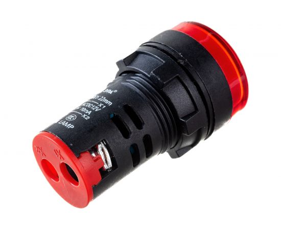 Лампа ЭРА AD22DS(LED)матрица, d=22мм, красный, 12В, AC/DC, 10/1000/12000 Б0045603 – изображение 4