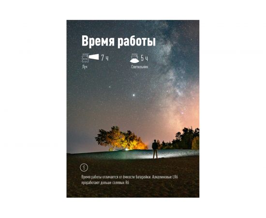 Фонарь- светильник КОСМОС 3030LED, 1Вт направленный свет, 3 Вт COB LED, Питание от 3хАА – изображение 5