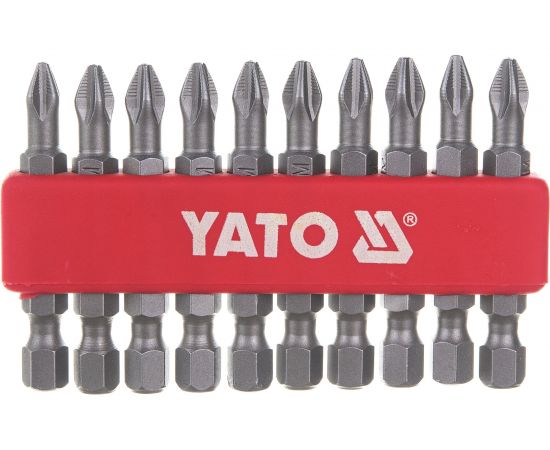 Бита крестовая PН2, 1/4, 50 мм, 10 шт YATO YT-0478 – изображение 5