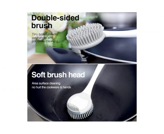 Силиконовая круглая щетка для мытья сковородок Boomjoy Q2 KGJY7031 – изображение 5