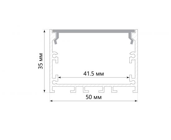 Накладной профиль для светодиодной ленты FERON CAB257 цвет белый, 10373 – изображение 6