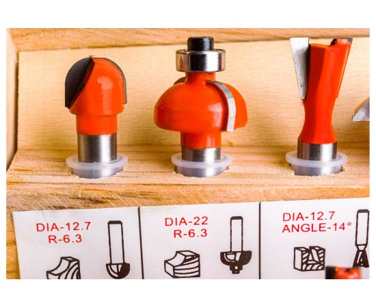 Набор фрез (12 шт; хвостовик 8 мм) Gigant G-0812 – изображение 6