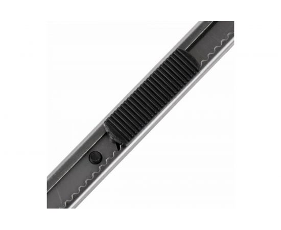 Канцелярский нож STAFF Manager 9 мм, усиленный, металлический корпус, автофиксатор, клип 237081 – изображение 7