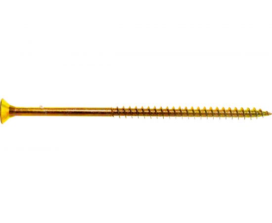 Потайной универсальный шуруп Метизный двор 5,0x100, желтый, 100 шт. 4607159063557 