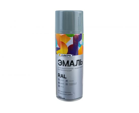 Аэрозольная эмаль ЛАКРА светло-серая RAL 7004 Лк-00012496 