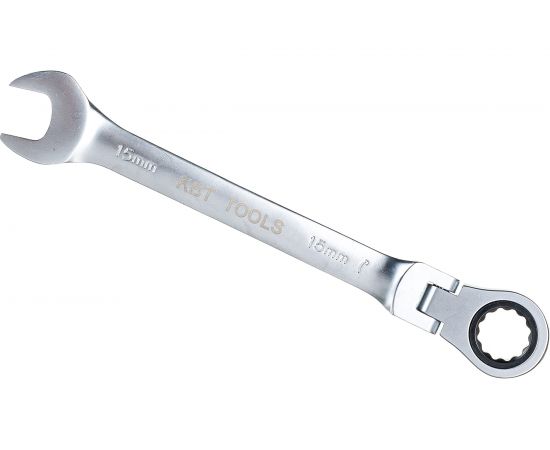 Гаечный ключ КВТ трещоточный с шарниром 15 мм 79197 