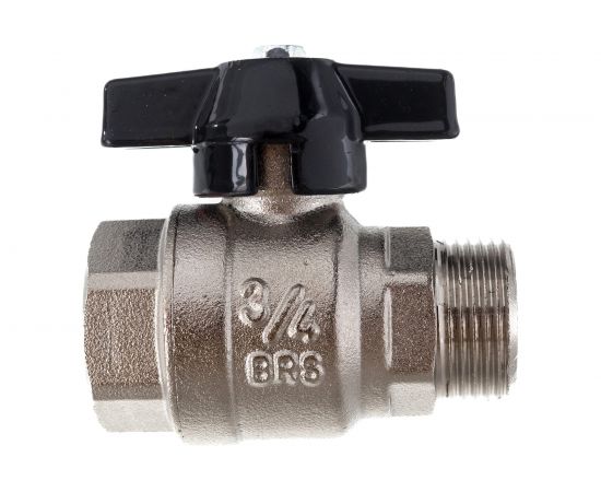 Кран шаровой полнопроходной (3/4""; мама-папа) для трубопровода Зубр 4-51324-C-3/4 
