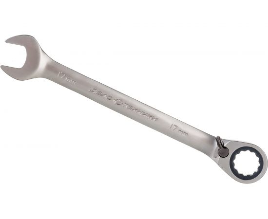 Комбинированный трещоточный ключ с переключателем 17 мм ДТ 100/5 Дело Техники 515217 