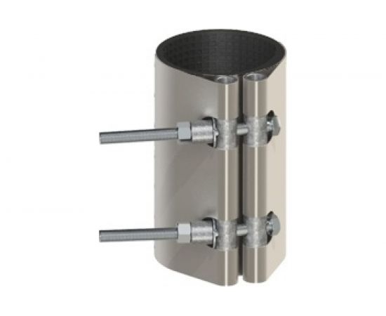 Ремонтный хомут ВЗПА свертная муфта из нержавеющей стали Ду 50, ОД 67-74, L=150 РА-00137 