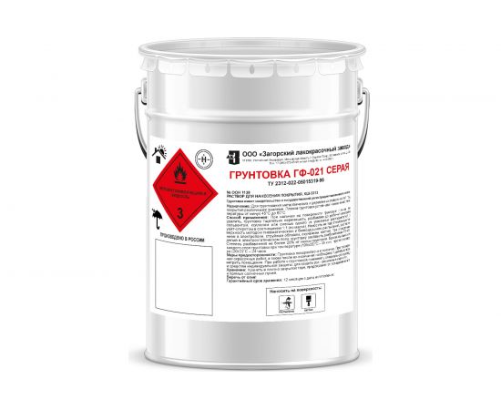 Грунт ЗАГОРСКИЙ ЛАКОКРАСОЧНЫЙ ЗАВОД ГФ-021 серый 5 кг ZLK05335 