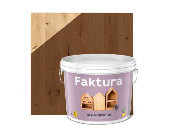Лак-антисептик FAKTURA тик, ведро 9 л О02537 