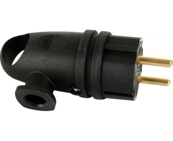 Каучуковая разборная угловая евровилка Volsten Sb2-PZ Black черная с заземлением модель В16-002 14430 