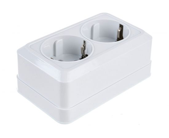 Розетка TDM двойная 2П+3 открытой установки IP20 16А 250В керамика белая "Ладога" SQ1801-0113 – изображение 2