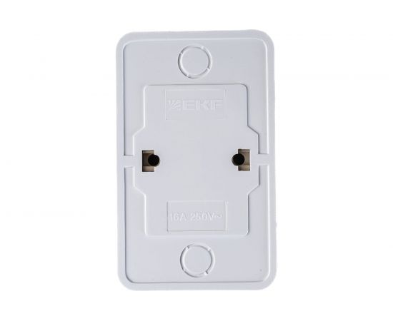 Двойная розетка EKF Рим 10А без заземления со шторками белая ENR10-102-100 – изображение 2