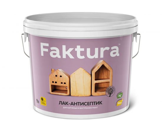 Лак-антисептик FAKTURA тик, ведро 9 л О02537 – изображение 2