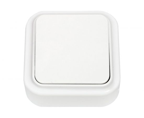 Выключатель Bylectrica 1-клавишная, открытая установка, 6А, серия ПРАЛЕСКА, белый, А16-131 – изображение 2