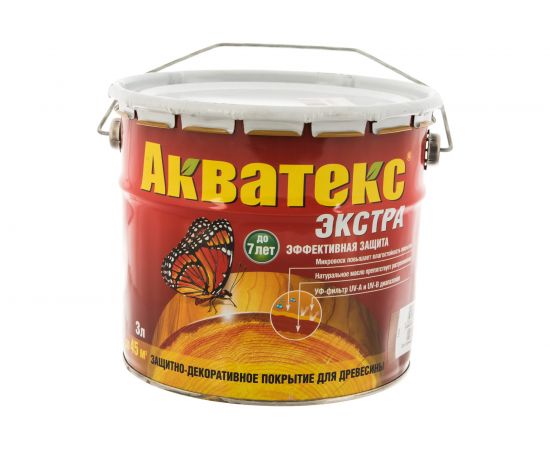 Защитно-декоративное покрытие для древесины Акватекс Экстра Тик 3 л 4 13870 – изображение 2