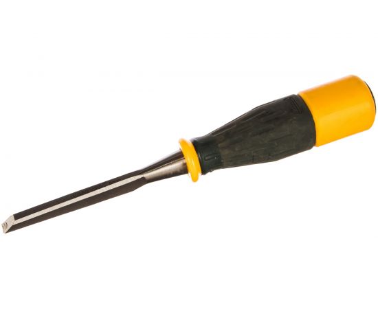 Стамеска, упрочненное полотно, ударопрочная двухкомпонентная ручка, стальной затыльник для ударных работ, 8мм KRAFTOOL EXPERT 1815-08_z01 – изображение 2