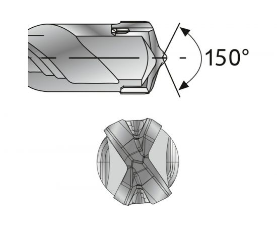 Бур SDS-plus 6,0х160х100 мм 4 резца KEIL TURBOHEAD Xpro 251060160 – изображение 3