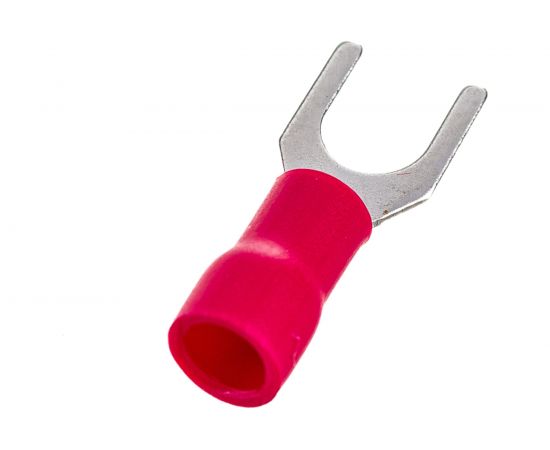 Вилочный наконечник REXANT, изолированный, 5.3 мм, 0.5-1.5 кв.мм, красный 08-0113 – изображение 3