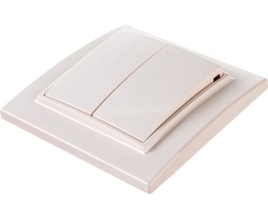 2-клавишный выключатель EKF СП Минск 10А бежевый SQERV10-023-20 – изображение 3